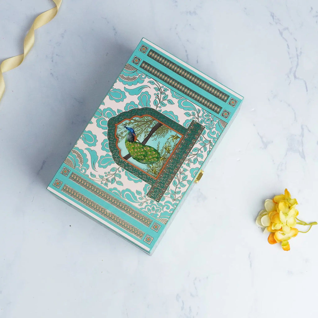 Celebrate the Festive Season with the 2 Jar Turquoise Blue Dry Fruit Box