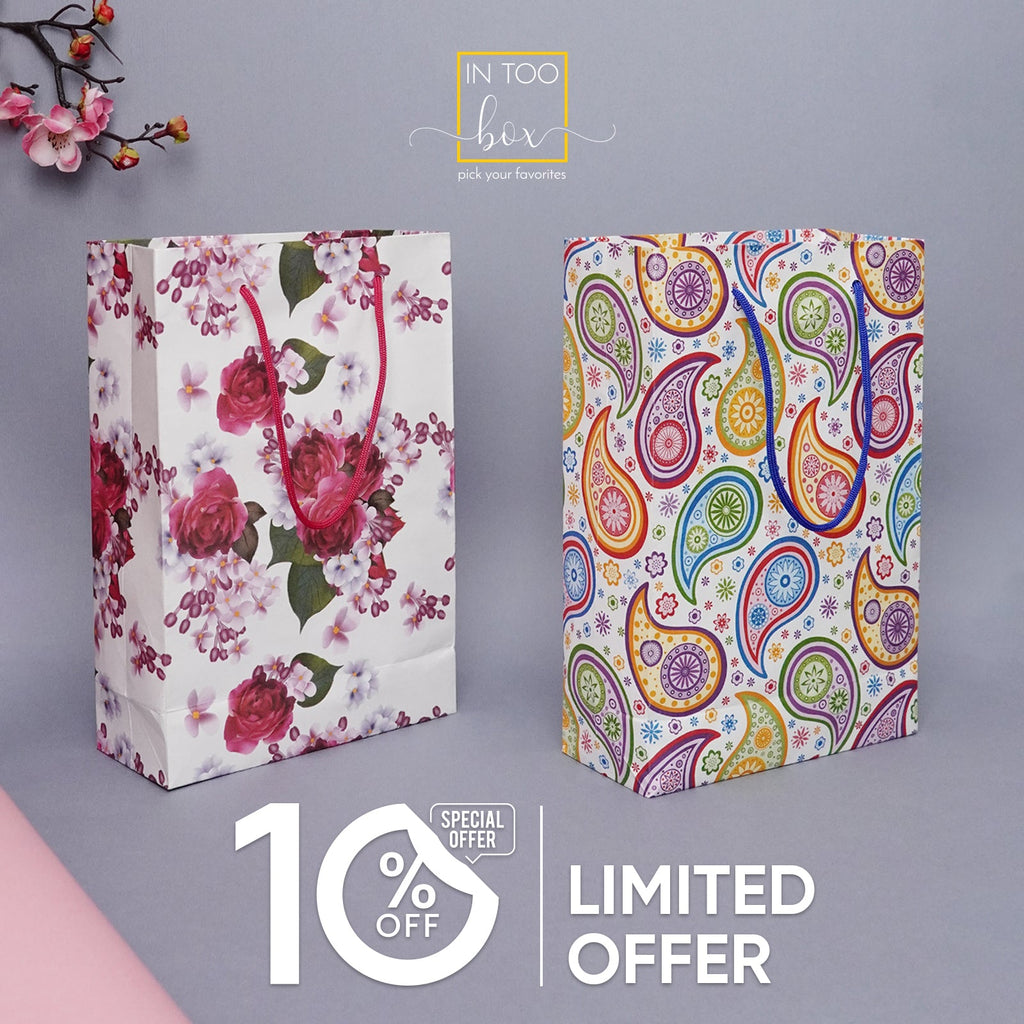 Celebrate Style with a 10% Limited-Time Offer on Printed Gift Bags from INTOOBOX!