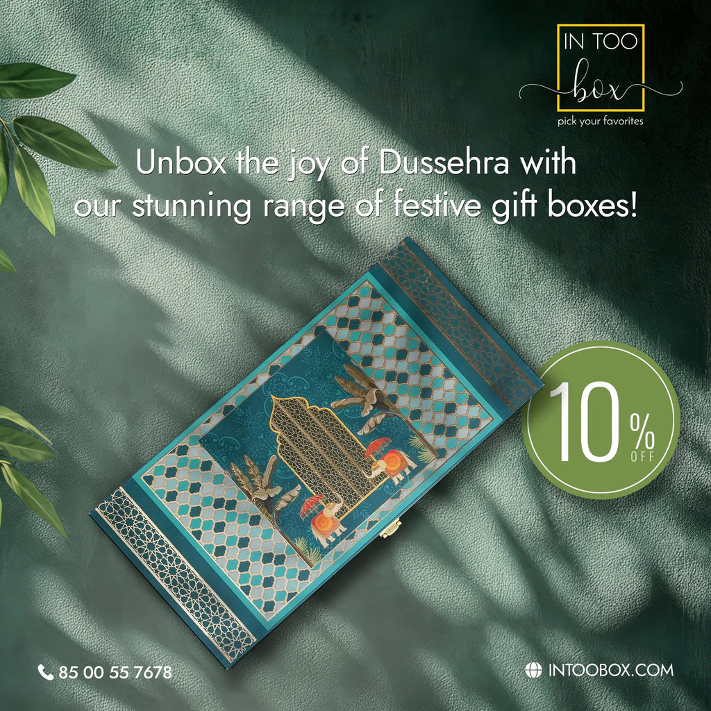 Elevate Your Gifting with the 3 Jar Turquoise Blue Dry Fruit Box