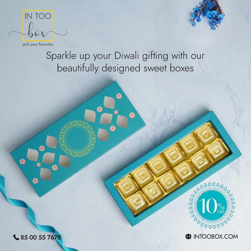 Elevate Your Diwali Celebrations with the Blue 12 Cavity Box