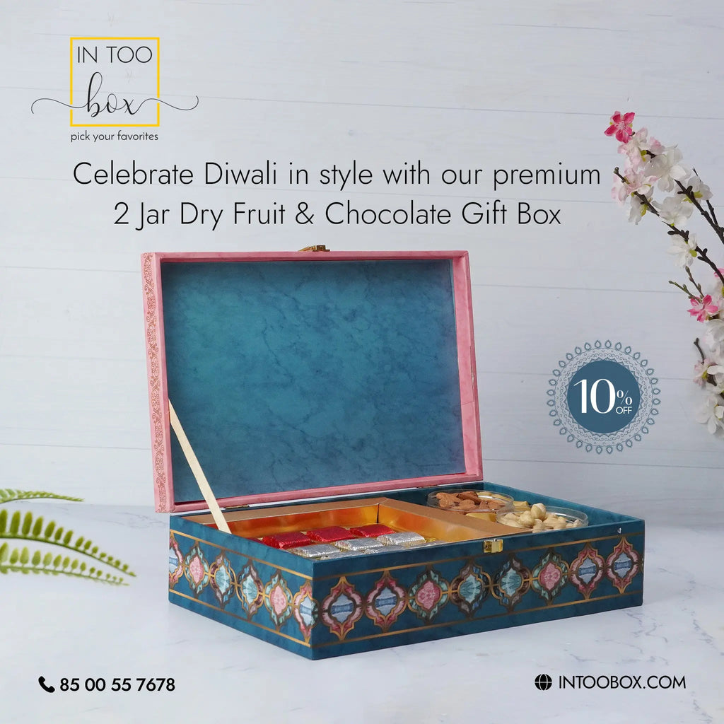 Celebrate Festivals with the 2 Jar Pink Dry Fruit Gift Box