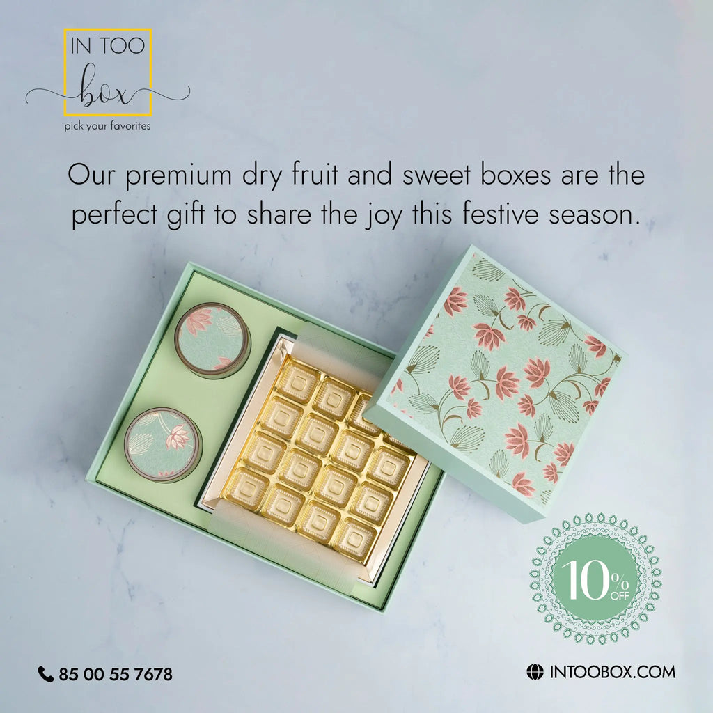 Gift Wellness and Joy This Festive Season with Our 2 Jar Floral Dry Fruit Gift Box