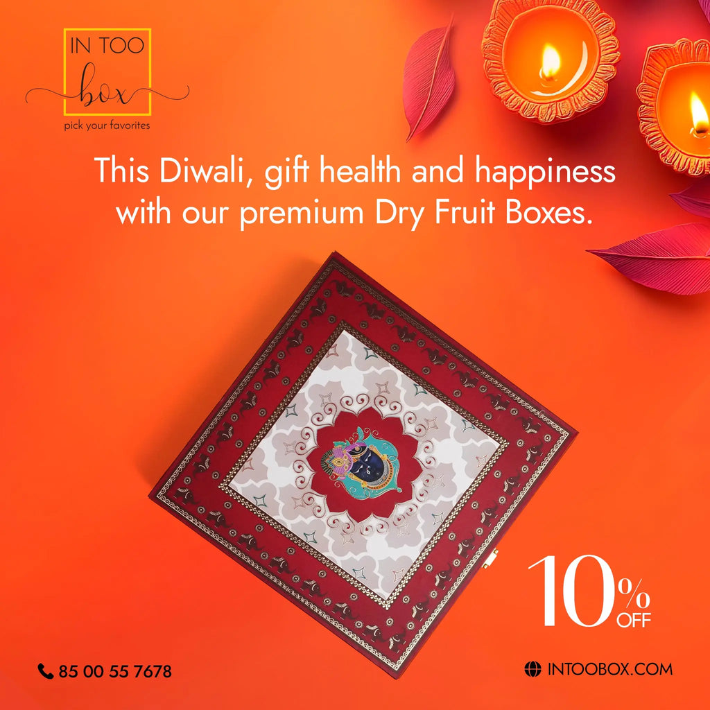 Celebrate Diwali with the Exquisite 4 Jar Red Dry Fruit Box
