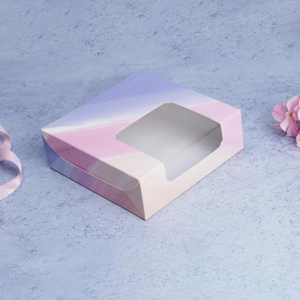 Pastel Pink 4-Brownie Cookie Box – Affordable & Elegant Packaging for Bakeries