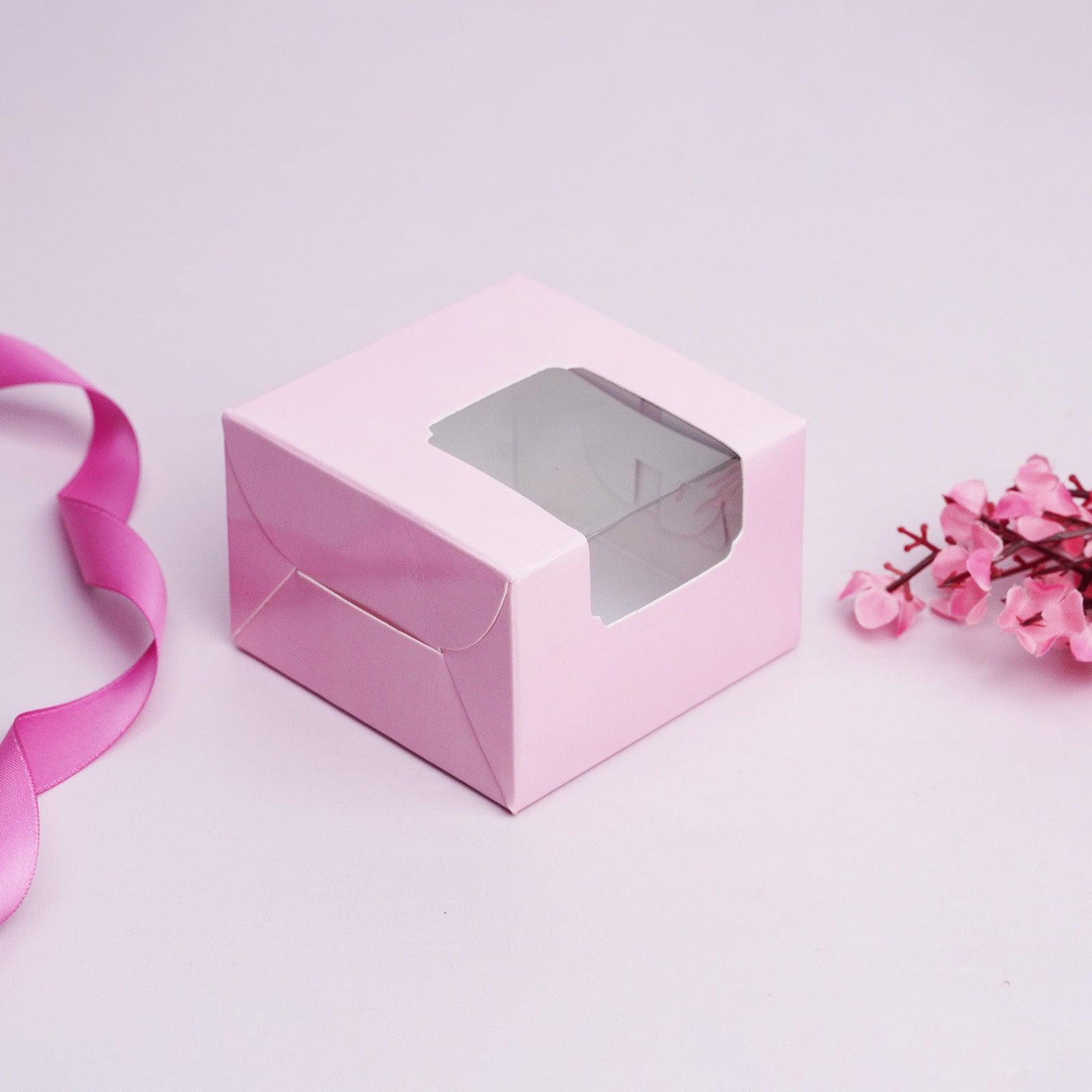 Soft Pink Pattern Brownie Box