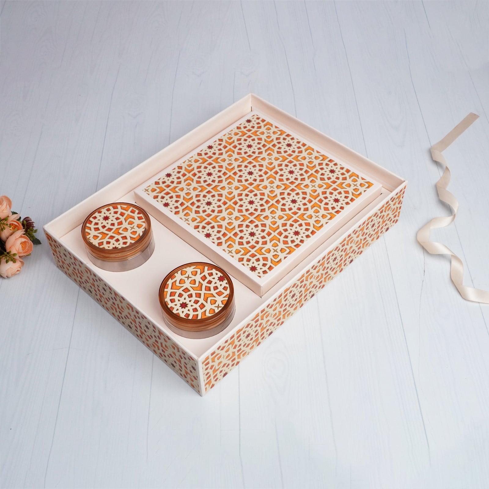 2 Jar Pattern Dry Fruit Gift Box