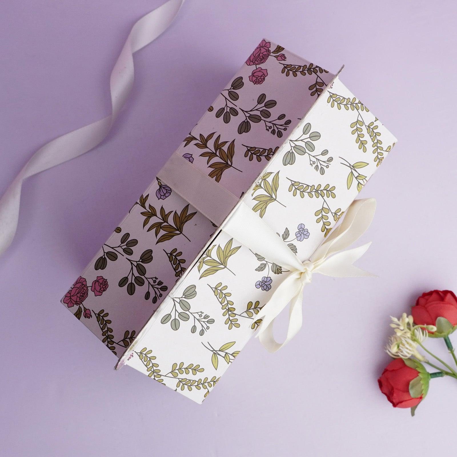 Floral 2 Jar Gift Handle Box