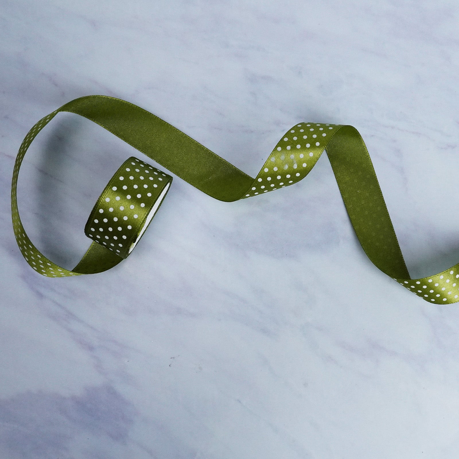 Green Polka Dots Decorative Ribbon