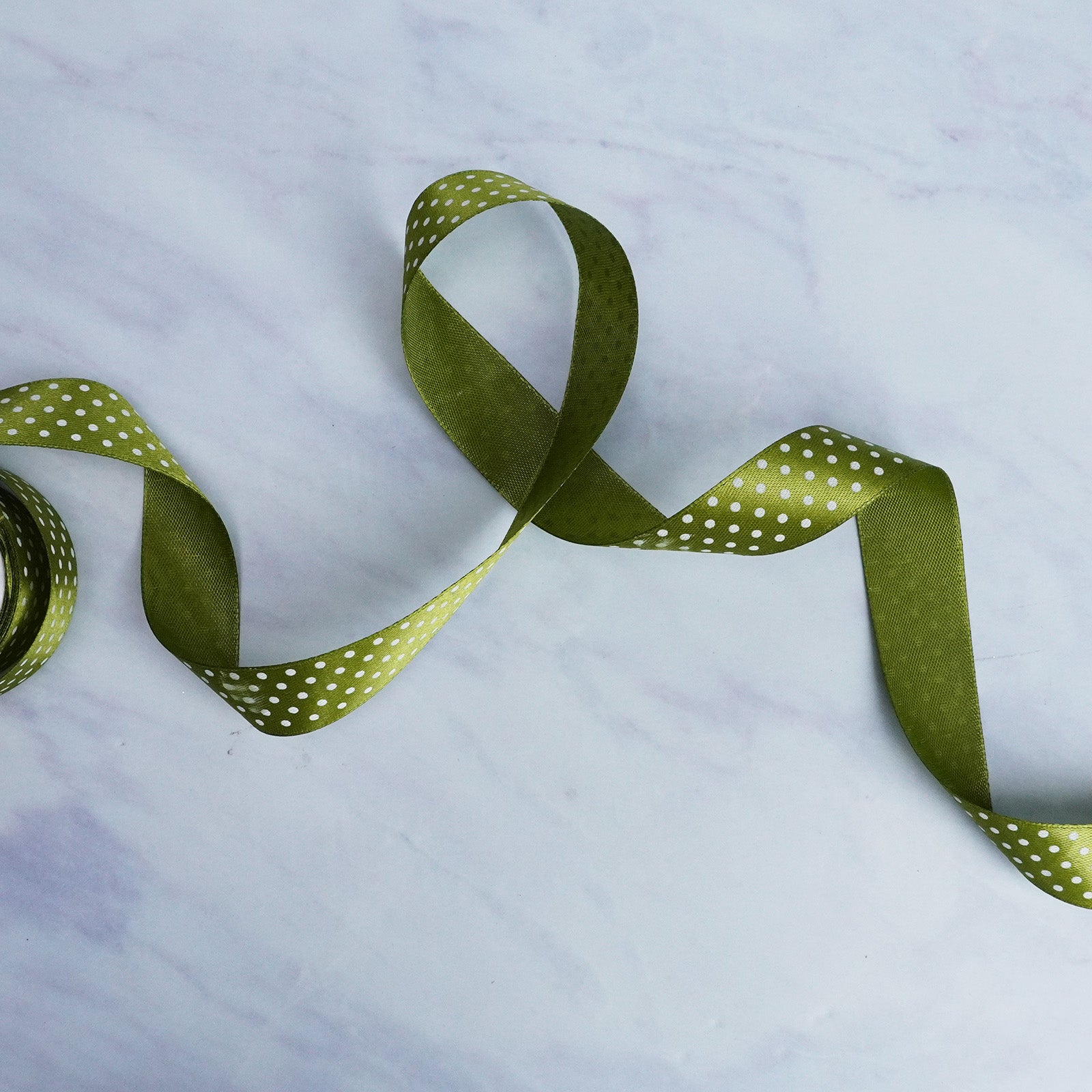 Green Polka Dots Decorative Ribbon