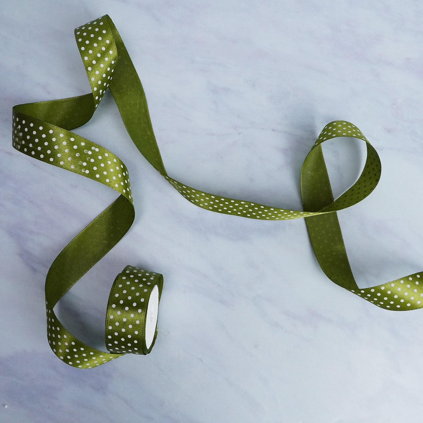 Green Polka Dots Decorative Ribbon