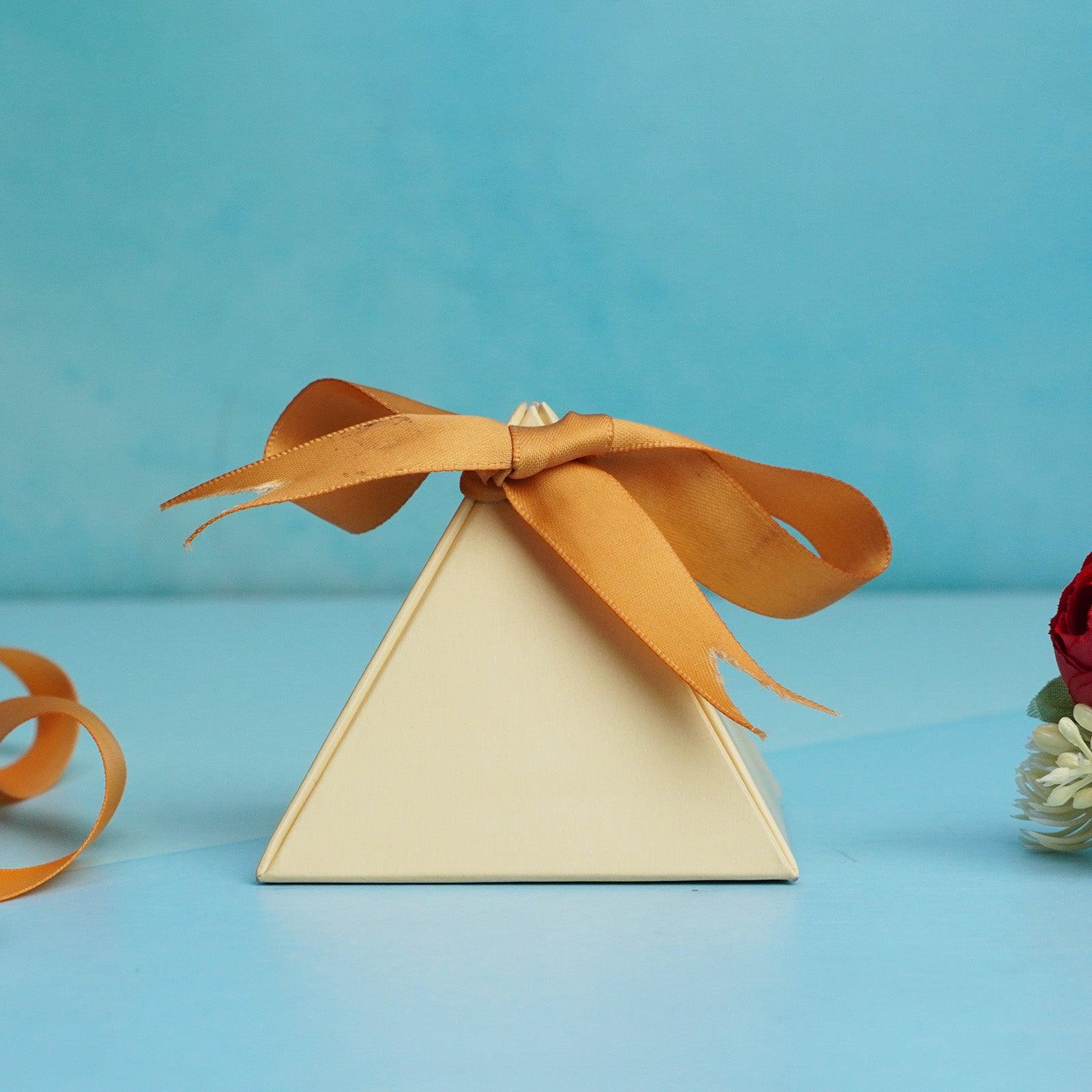 Beige Triangle Gift Box