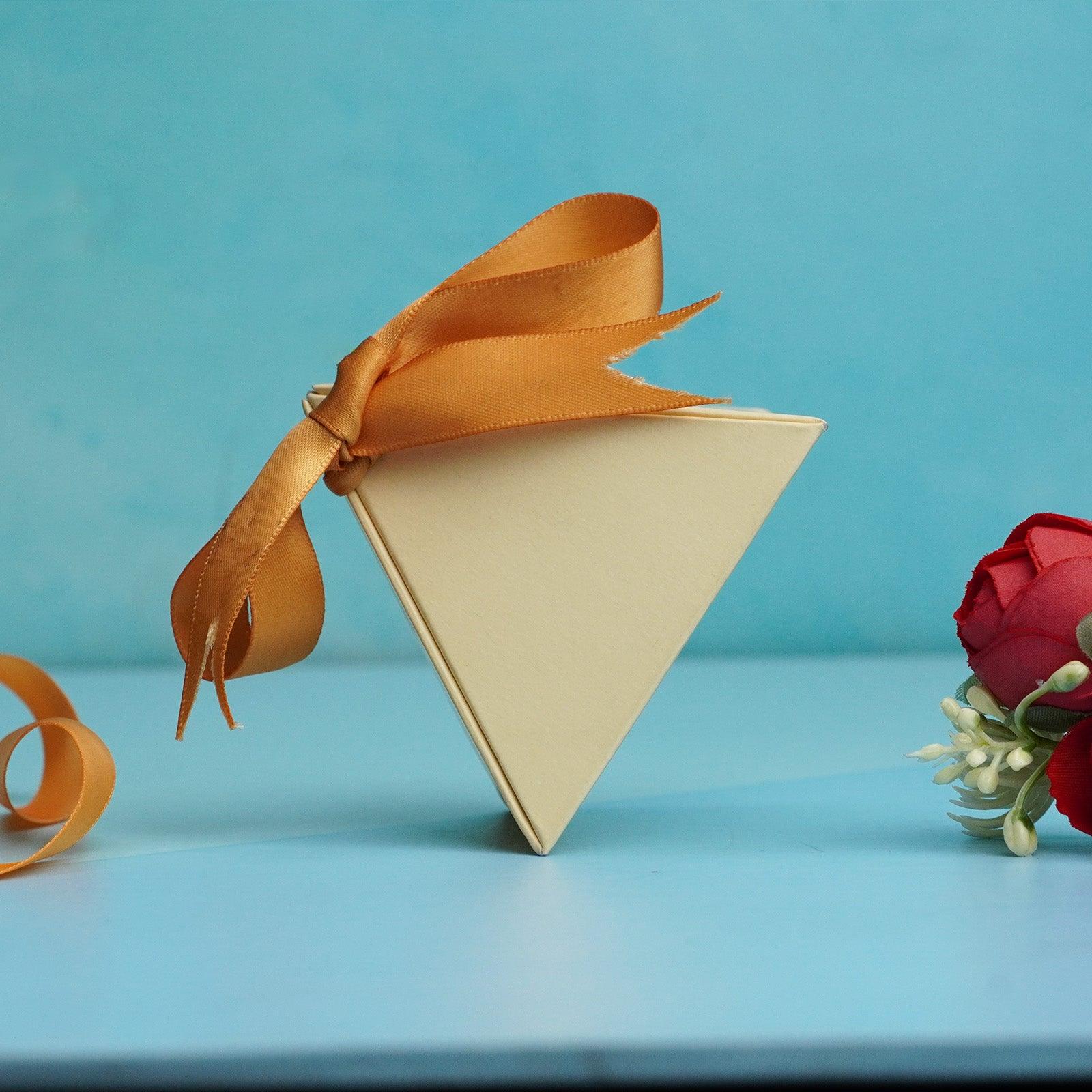 Beige Triangle Gift Box