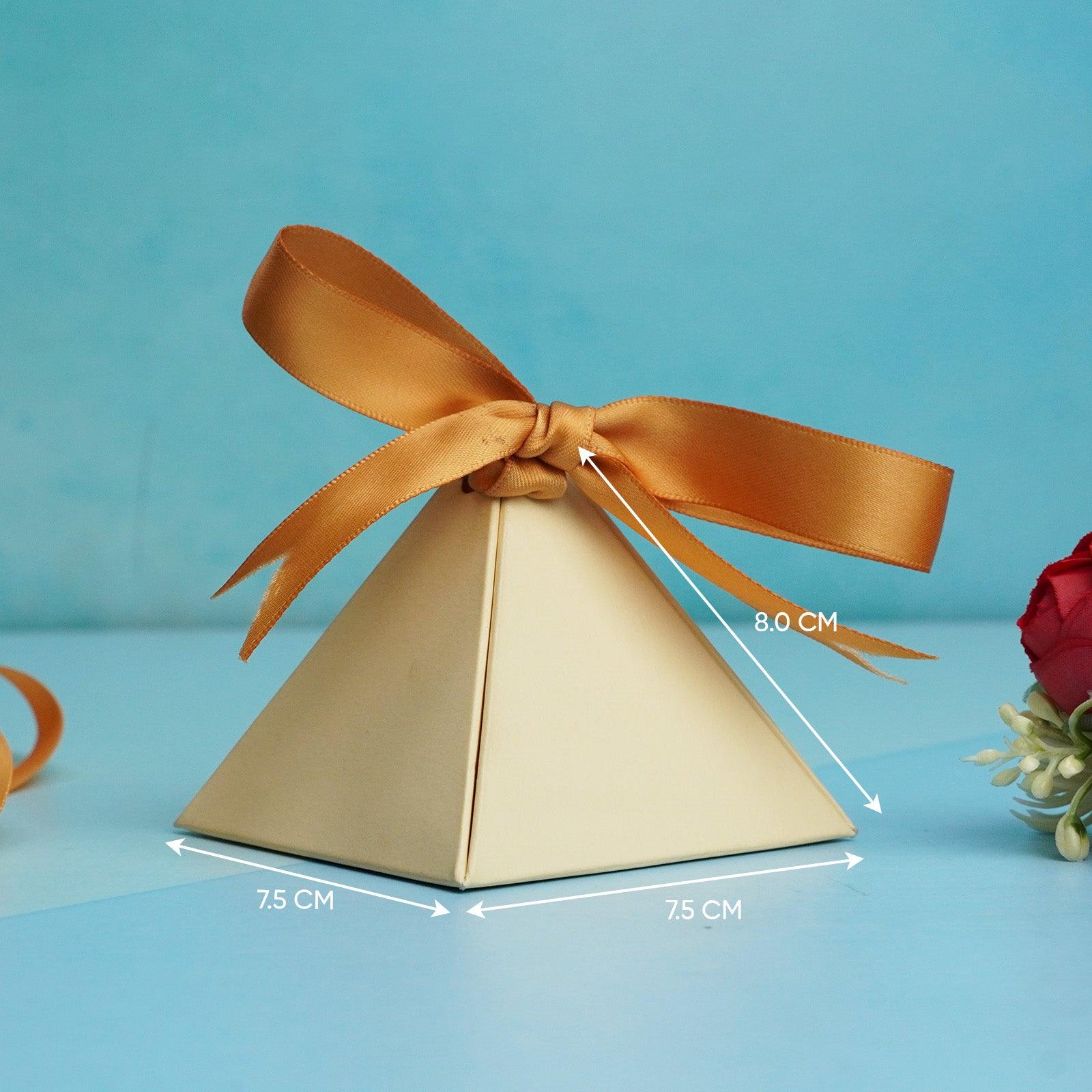 Beige Triangle Gift Box