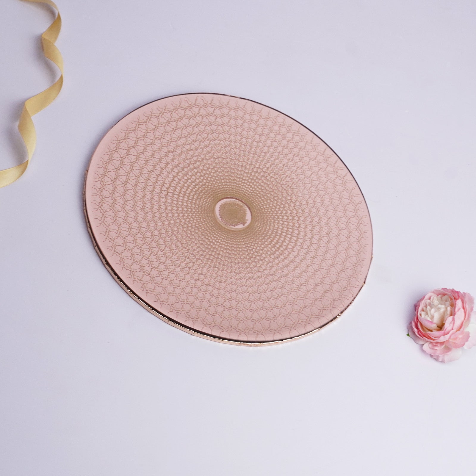 Blush Gold Luxe Round Tray