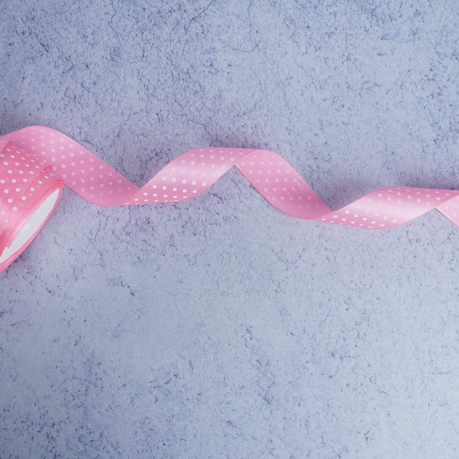 Pink Polka Dot Satin Ribbon