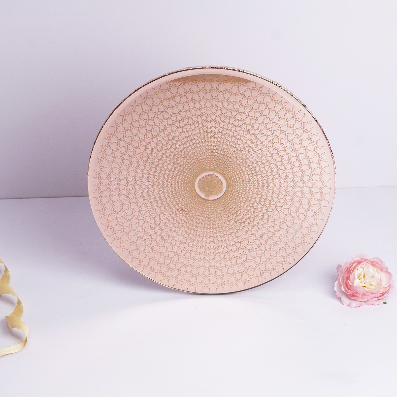 Blush Gold Luxe Round Tray