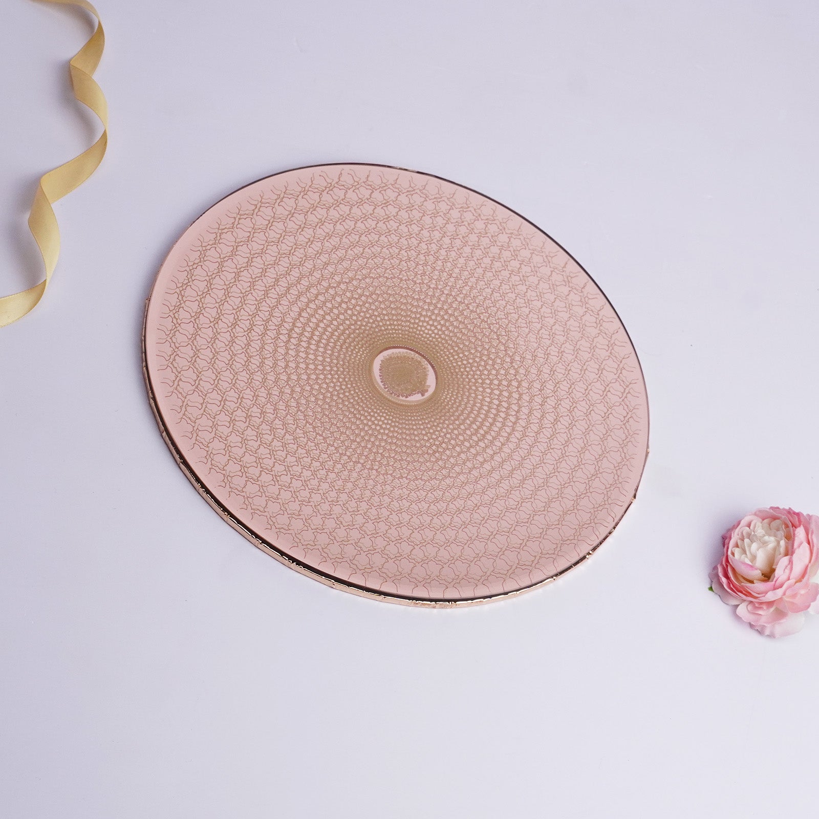 Blush Gold Luxe Round Tray