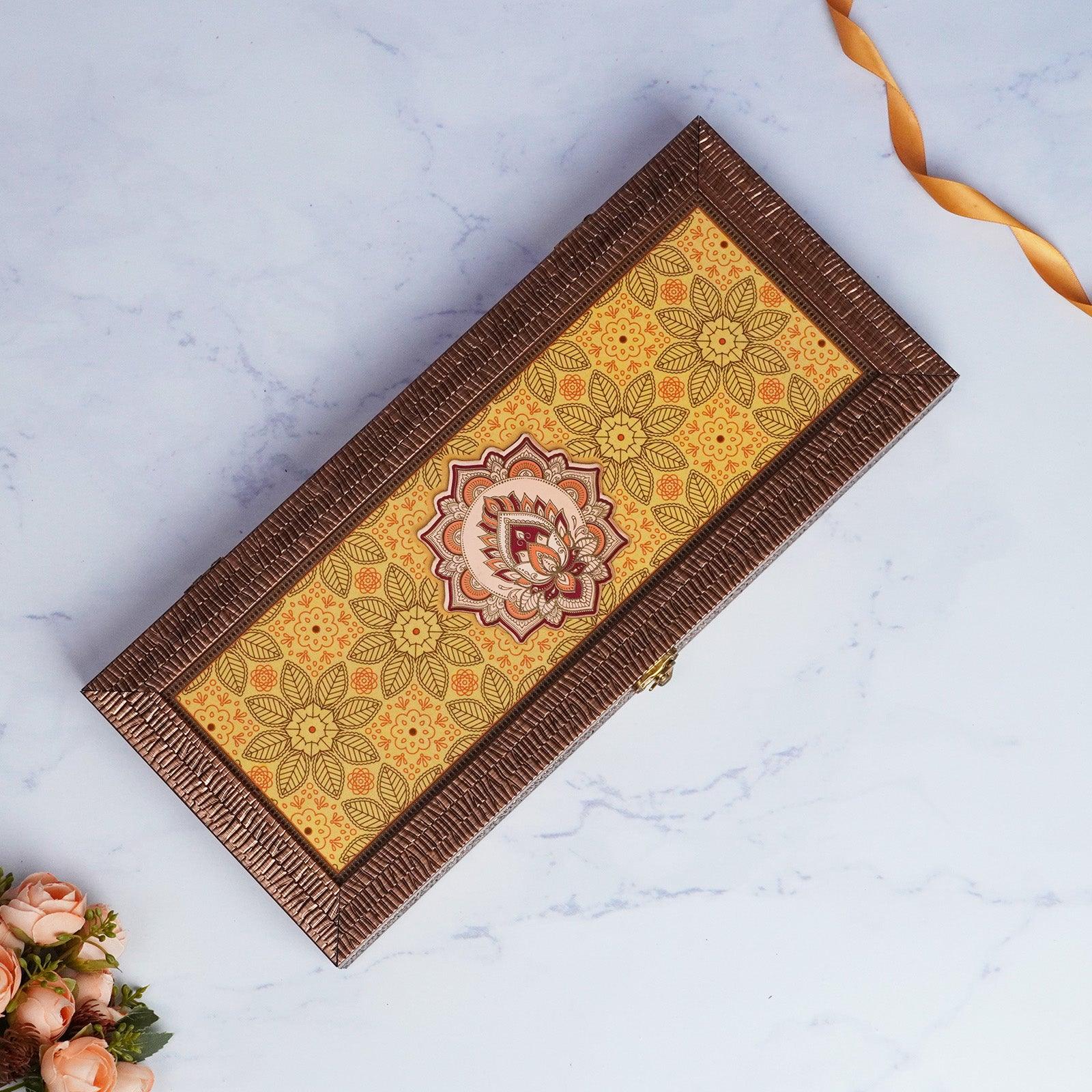 Dry Fruit Mandala Rectangle Gift Box