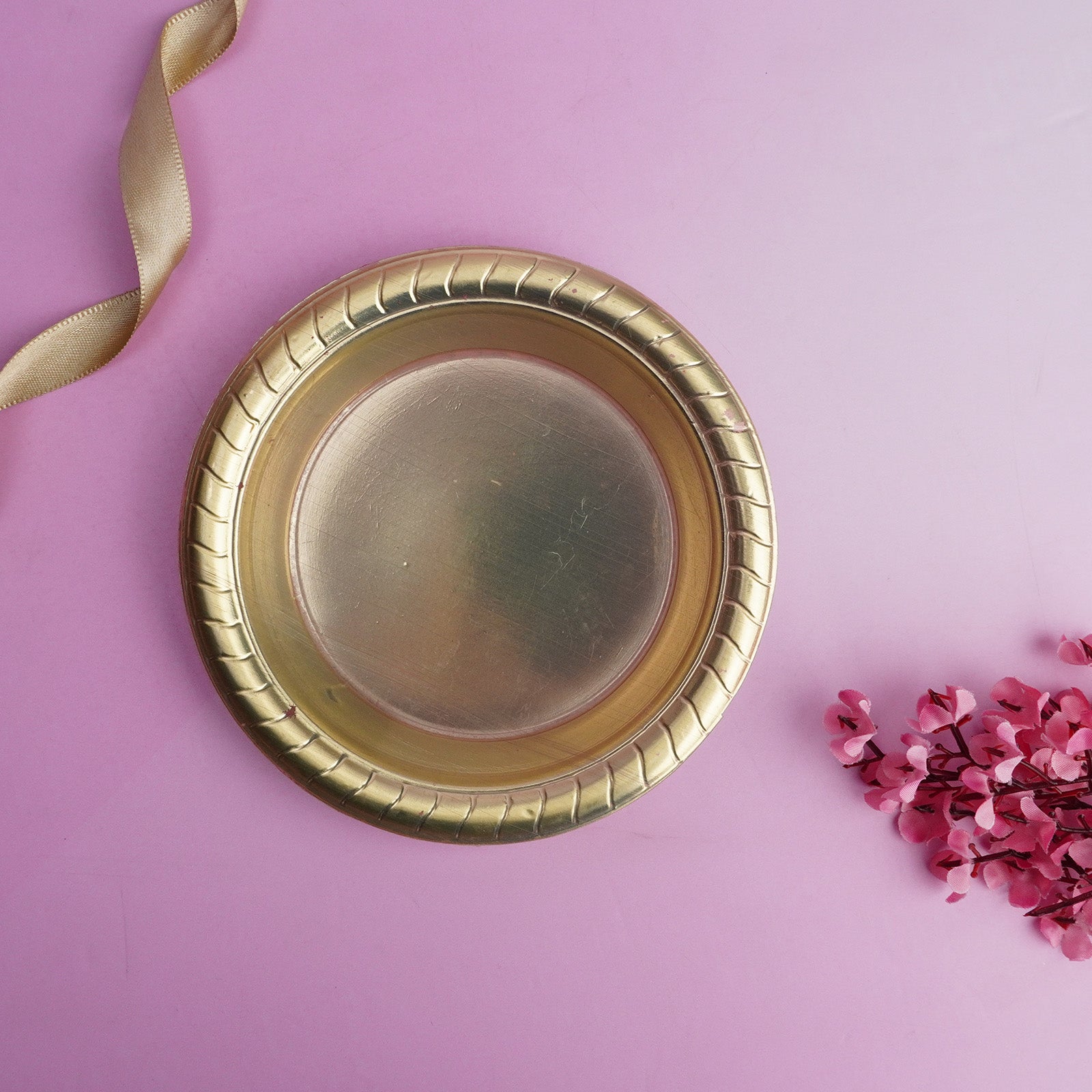 Golden Glint Oval Tray