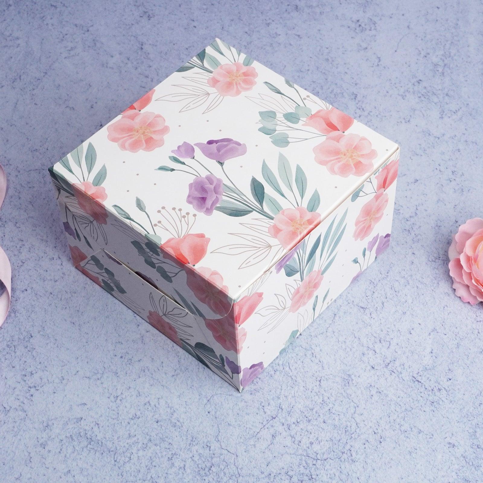 Floral Three Pastry Box