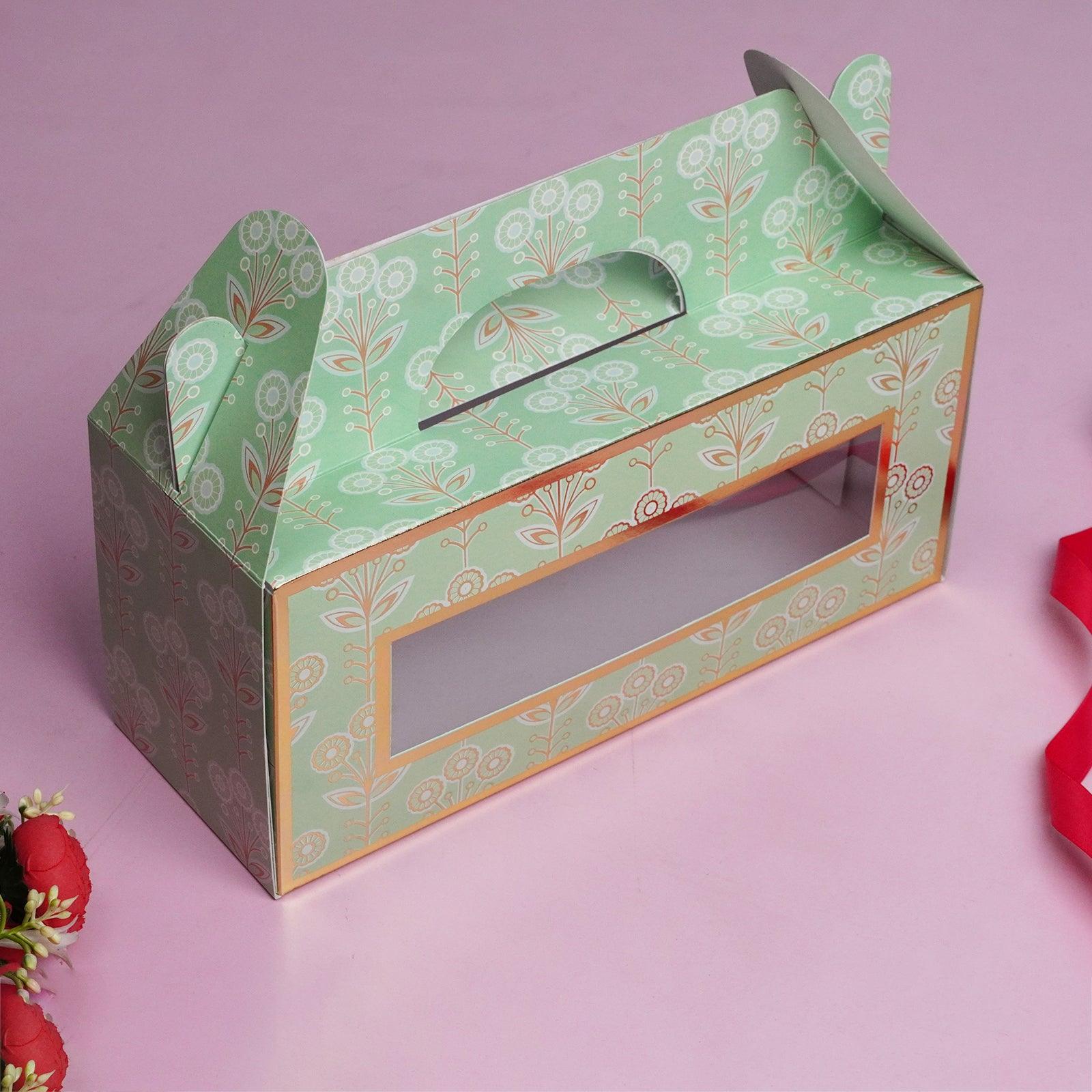 Green 3 Jar Gift Handle Boxes