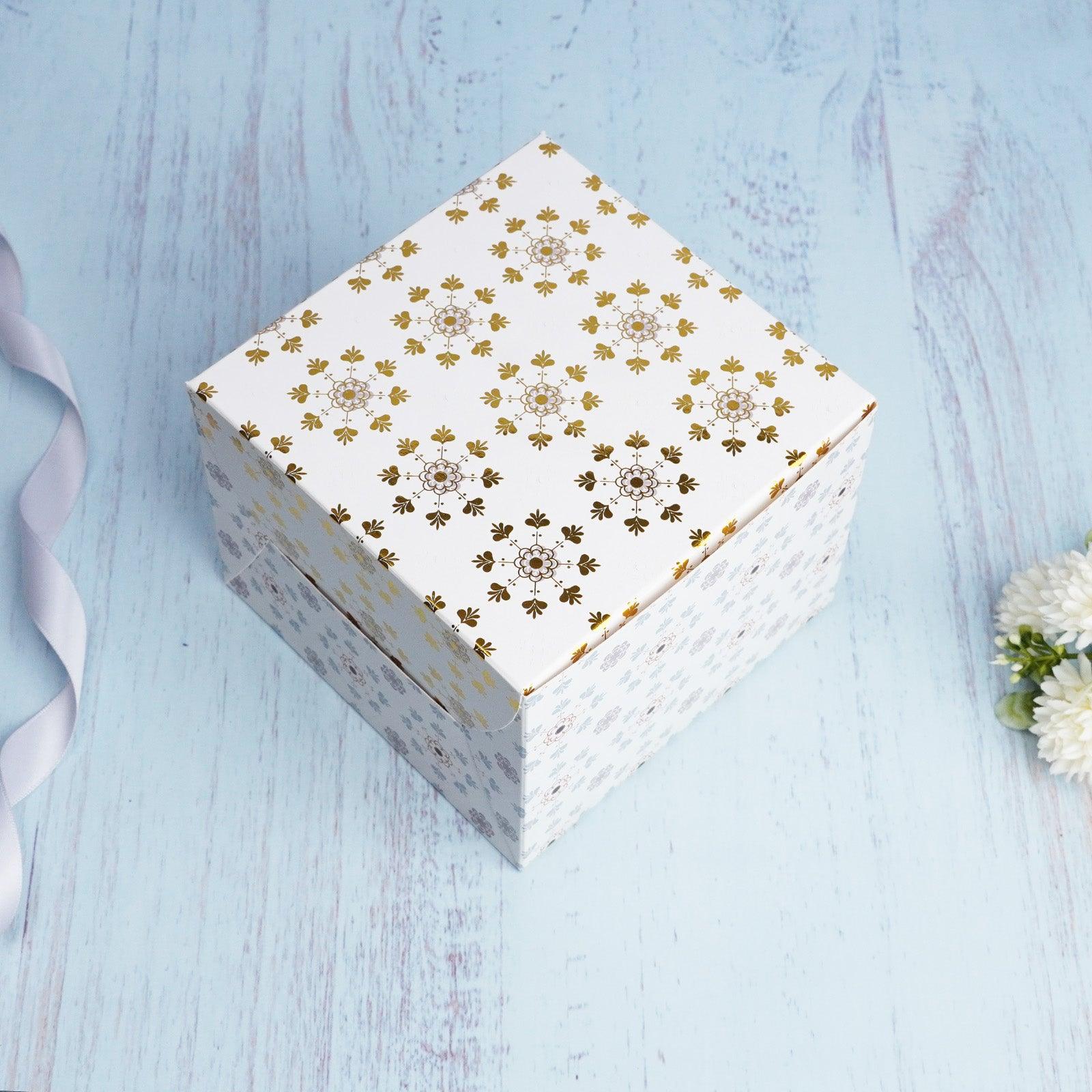 Gold Pattern Double Pastry Box