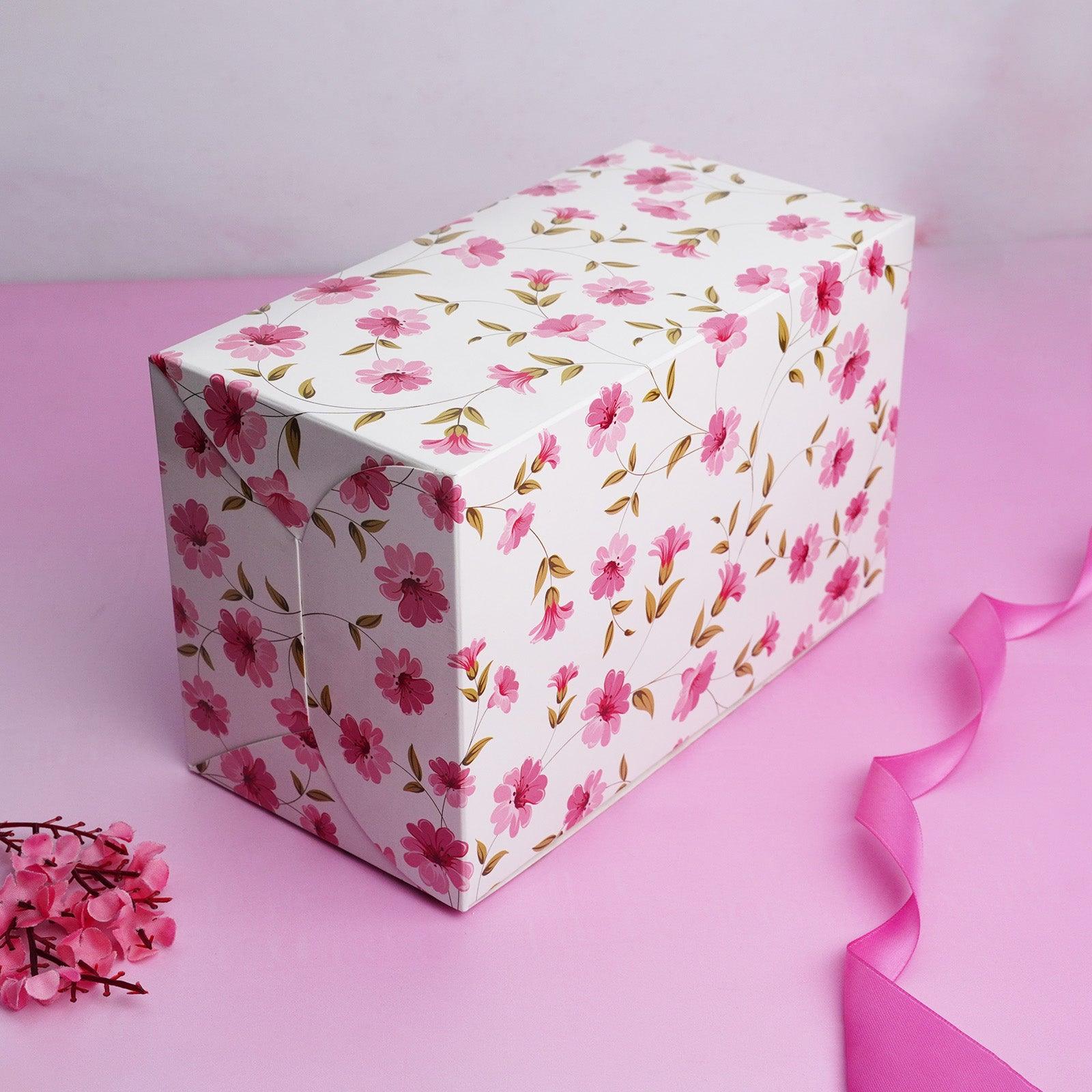 Pink Floral Pastry Box