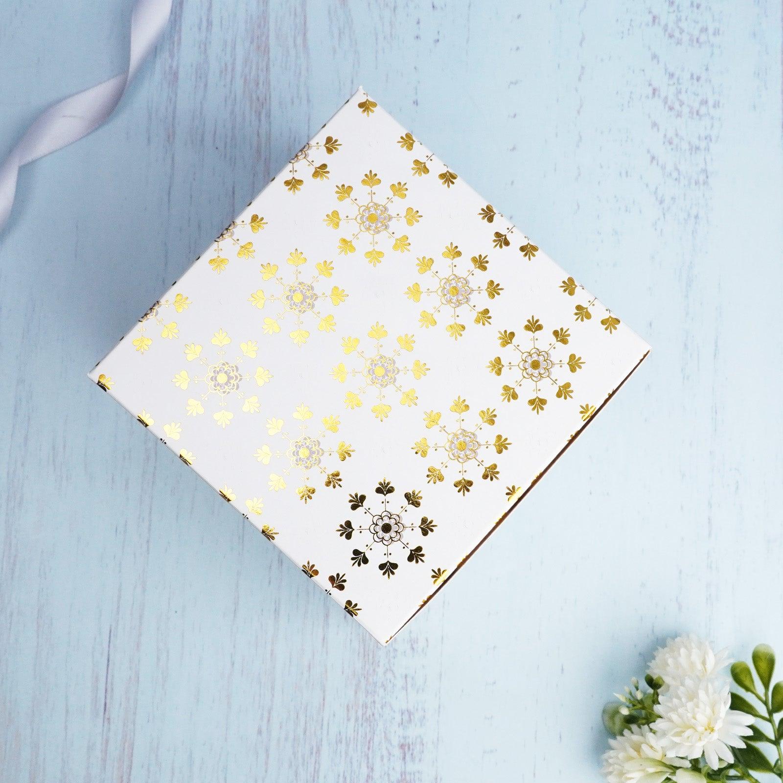 Gold Pattern Double Pastry Box