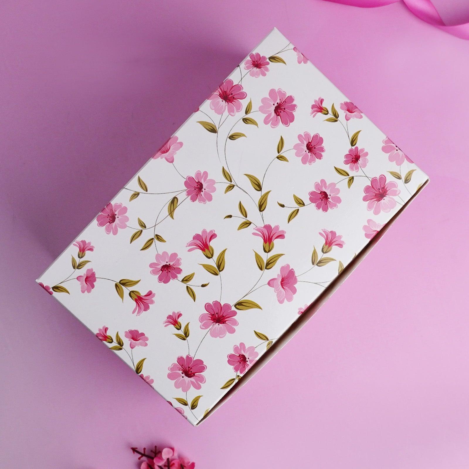 Pink Floral Pastry Box