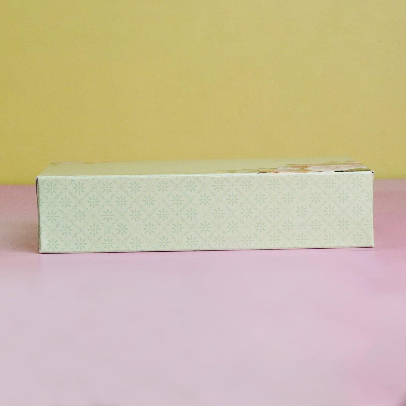 Green Floral Half Kg Sweet Box