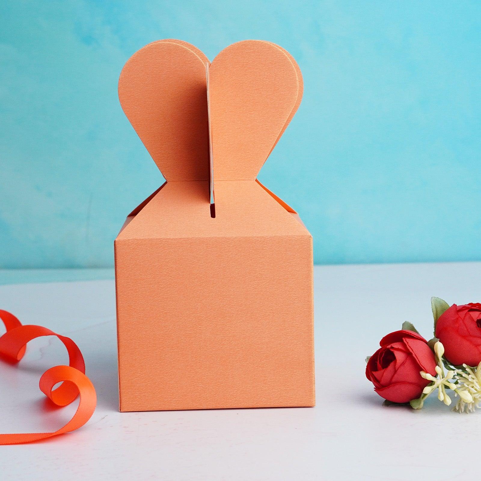 Light Orange Heart Gift Box