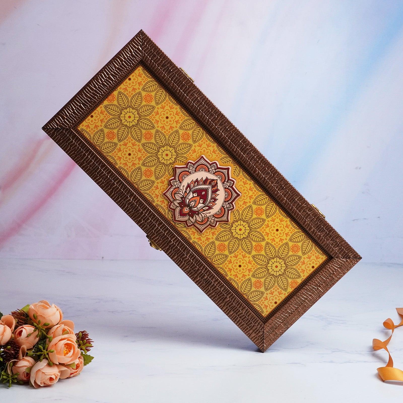 Dry Fruit Mandala Rectangle Gift Box