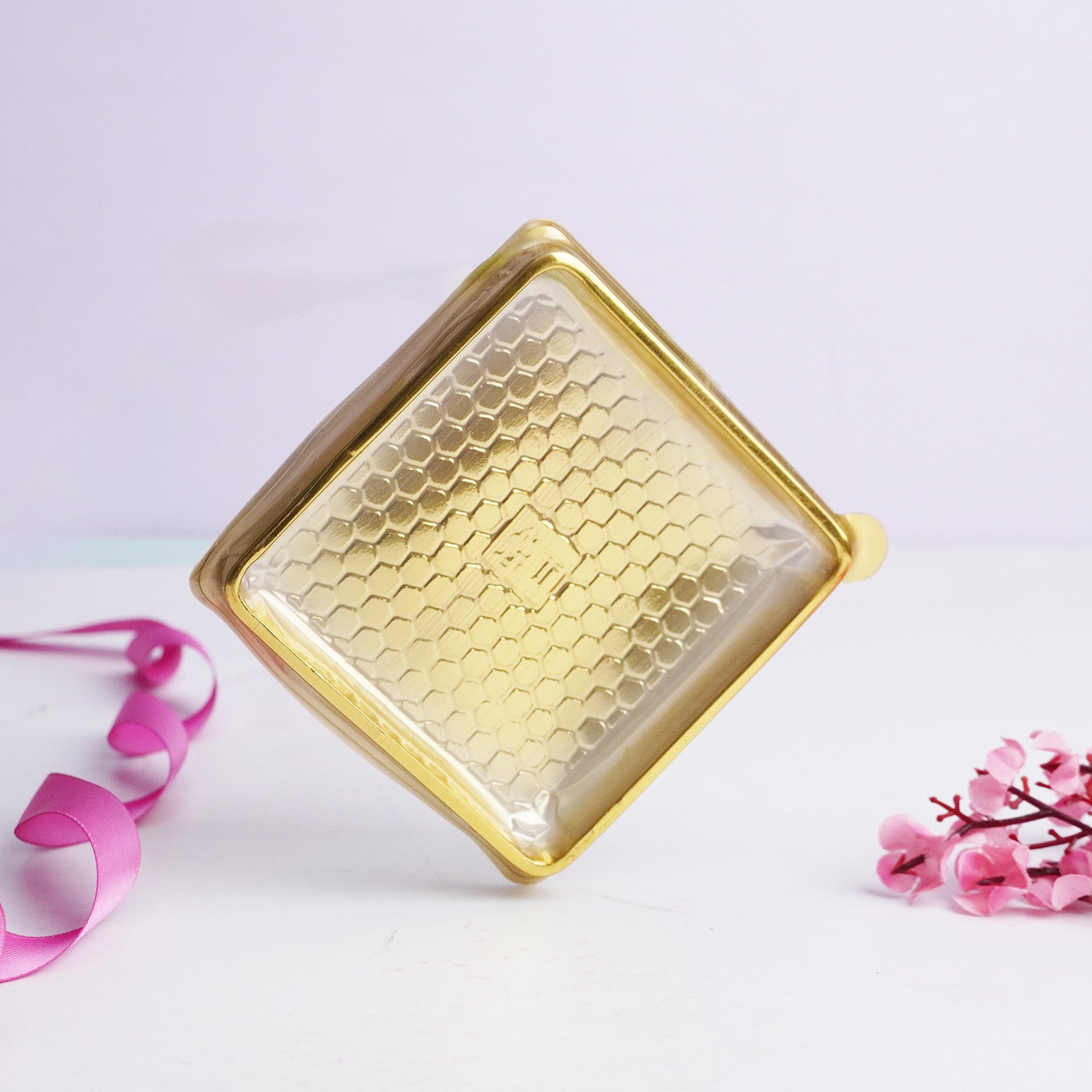 Honeycomb Gold Square Tray