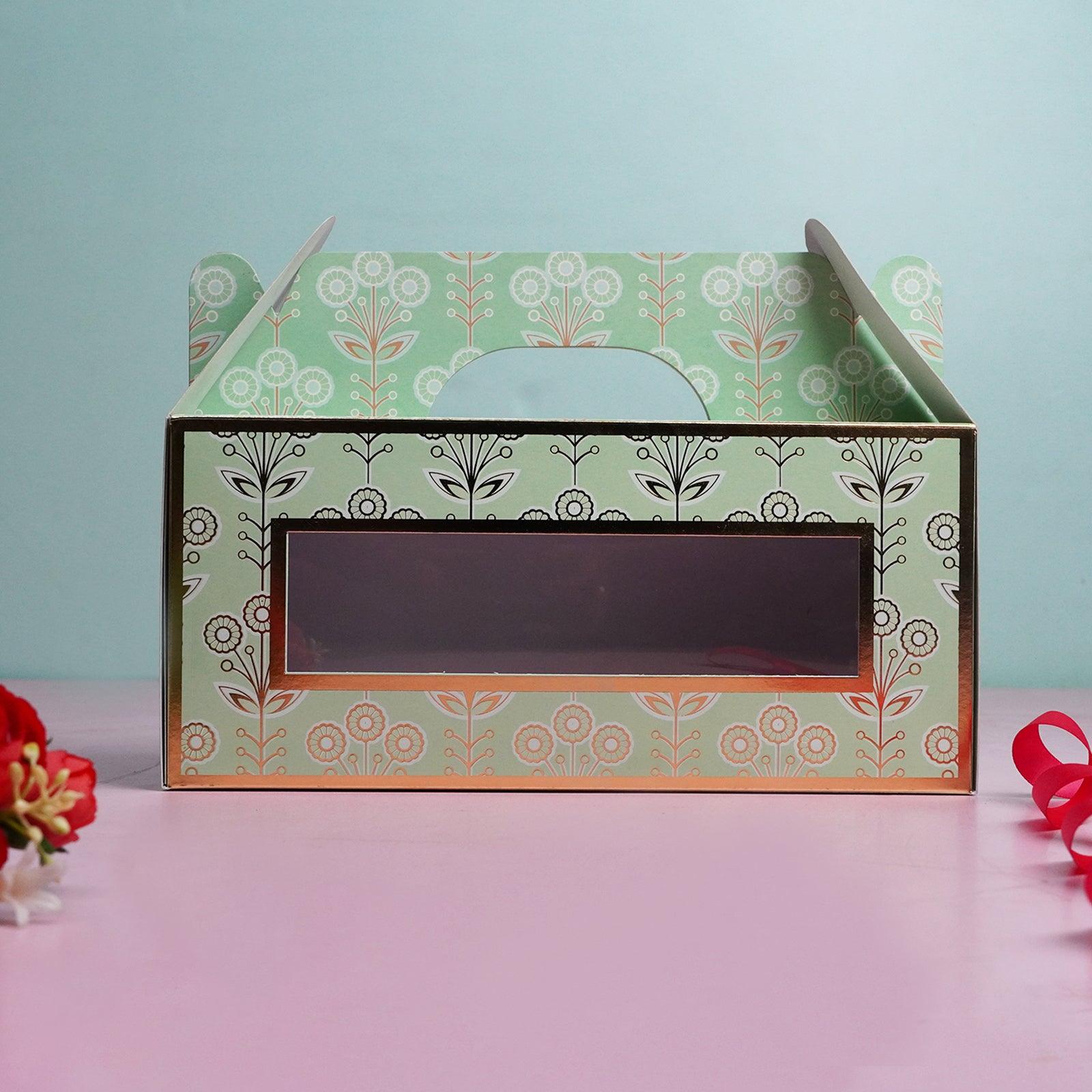 Green 3 Jar Gift Handle Boxes