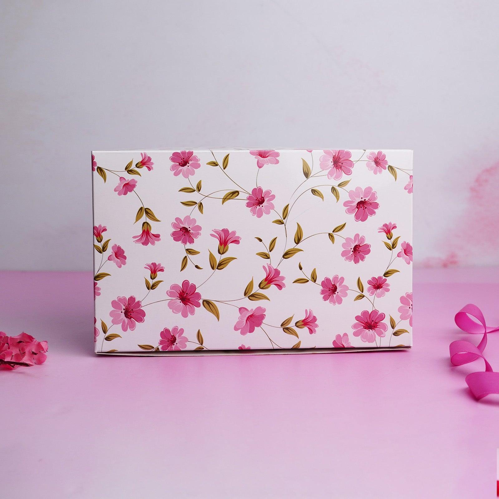 Pink Floral Pastry Box