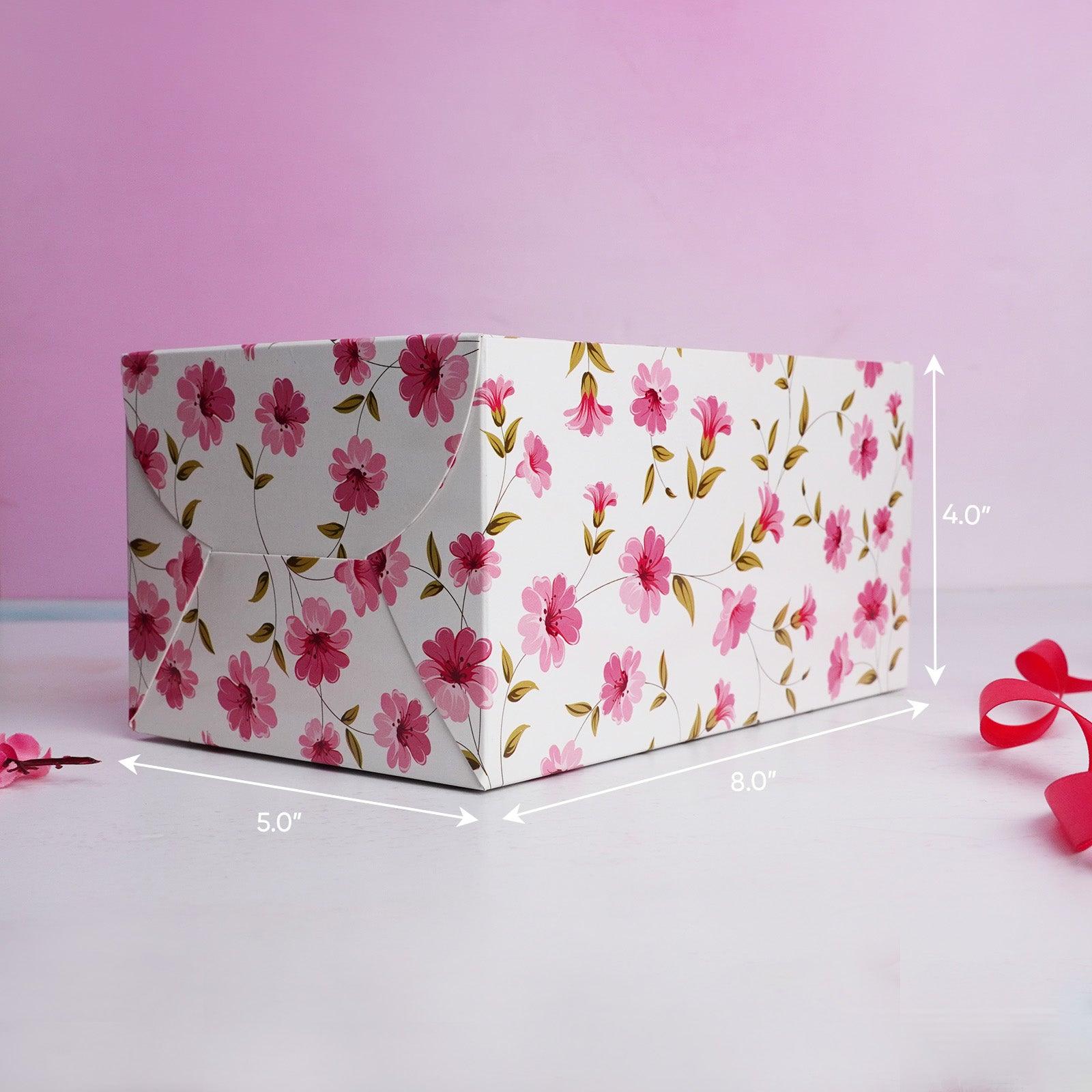 Pink Floral Pastry Box