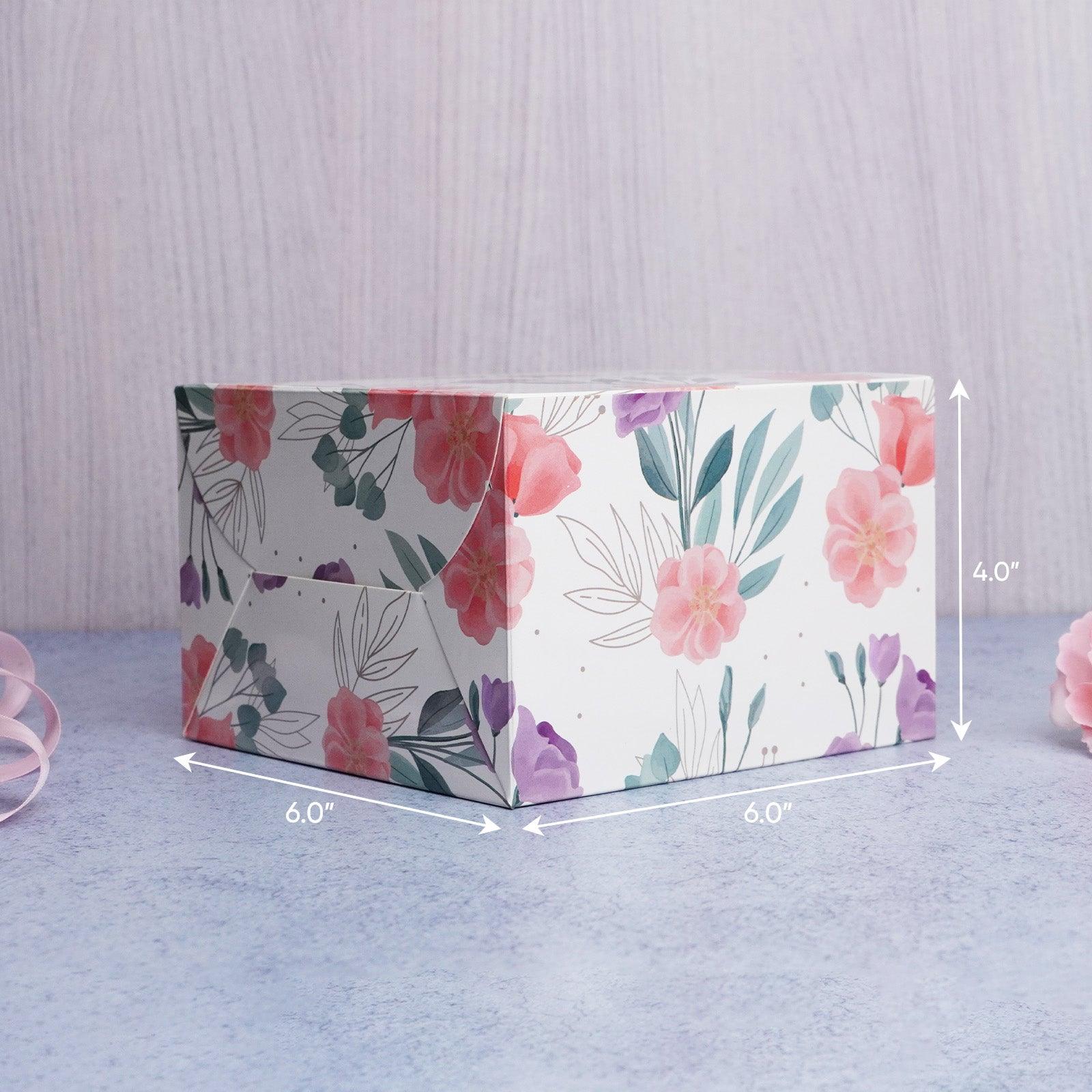 Floral Three Pastry Box