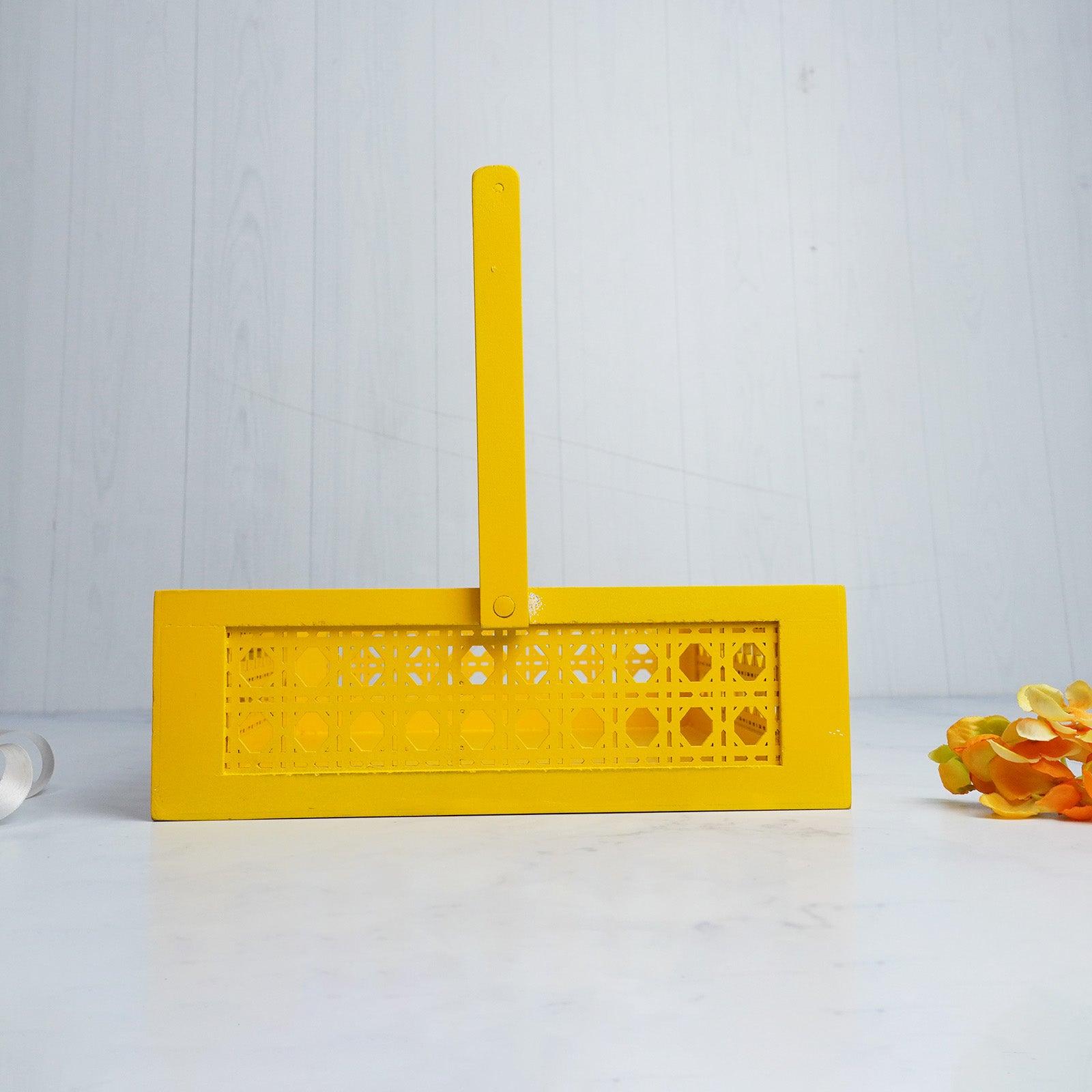 Yellow MDF Handle Gift Tray