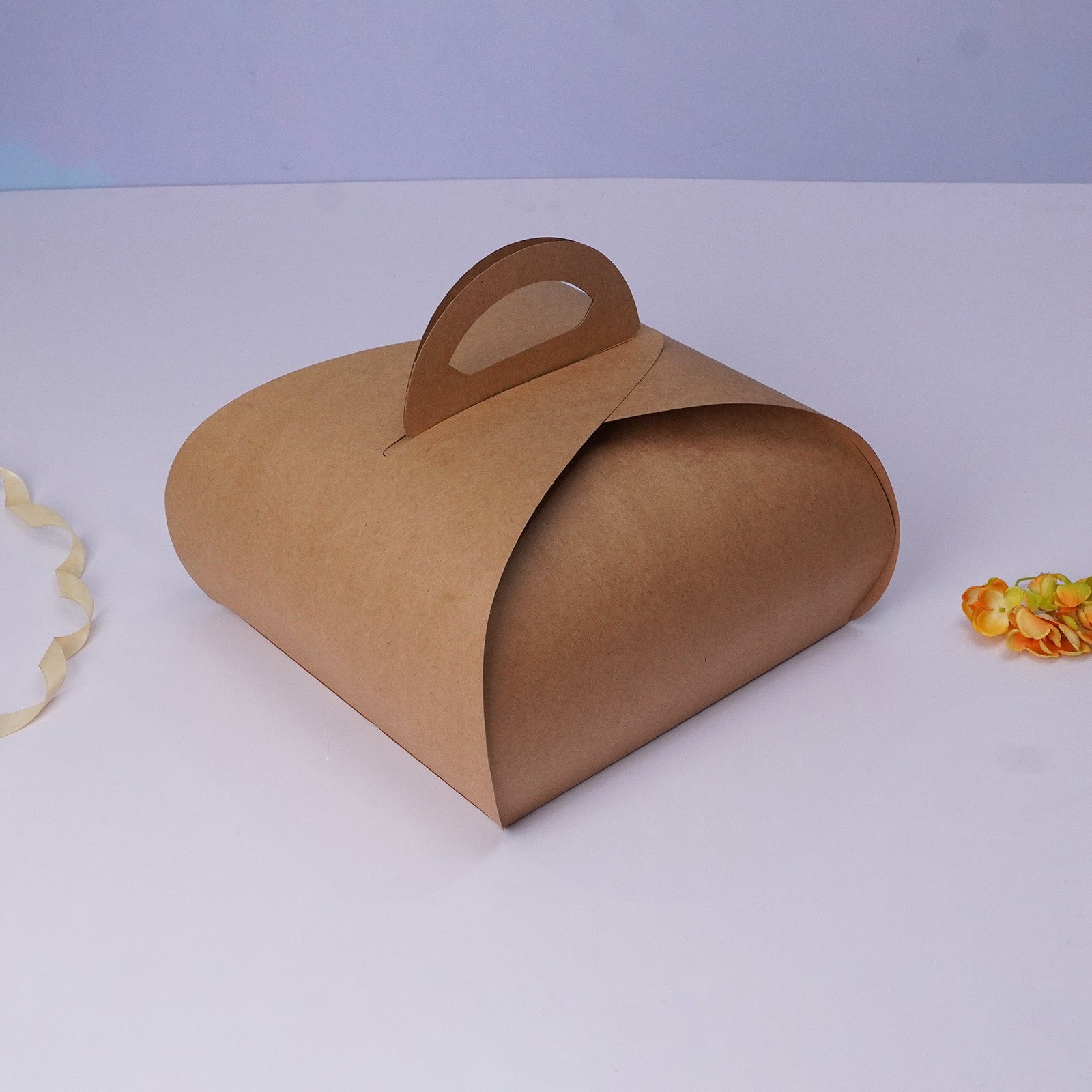 10X10 Handle Dome Cake Box (Kraft)