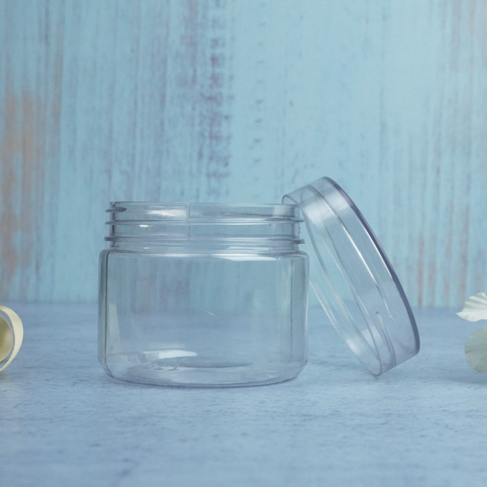 Clear Round Plastic Jar