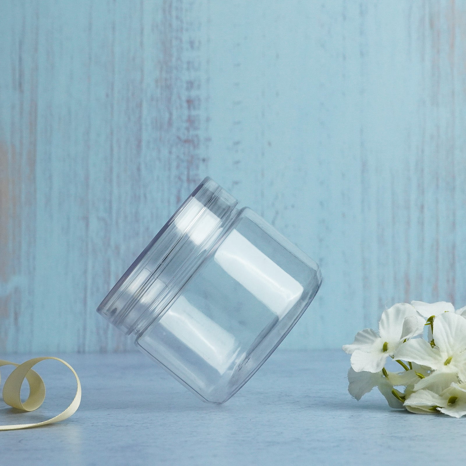 Clear Round Plastic Jar