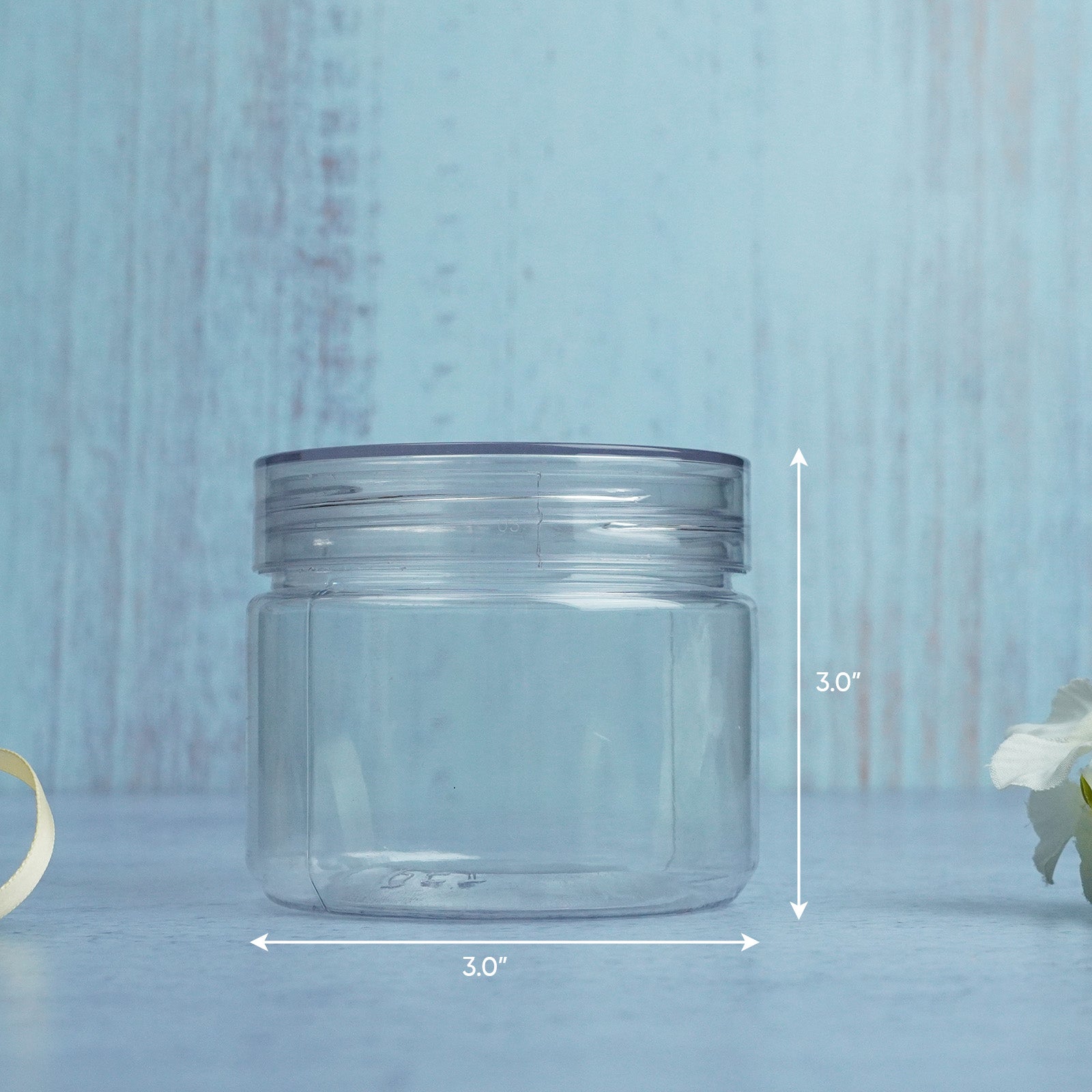 Clear Round Plastic Jar