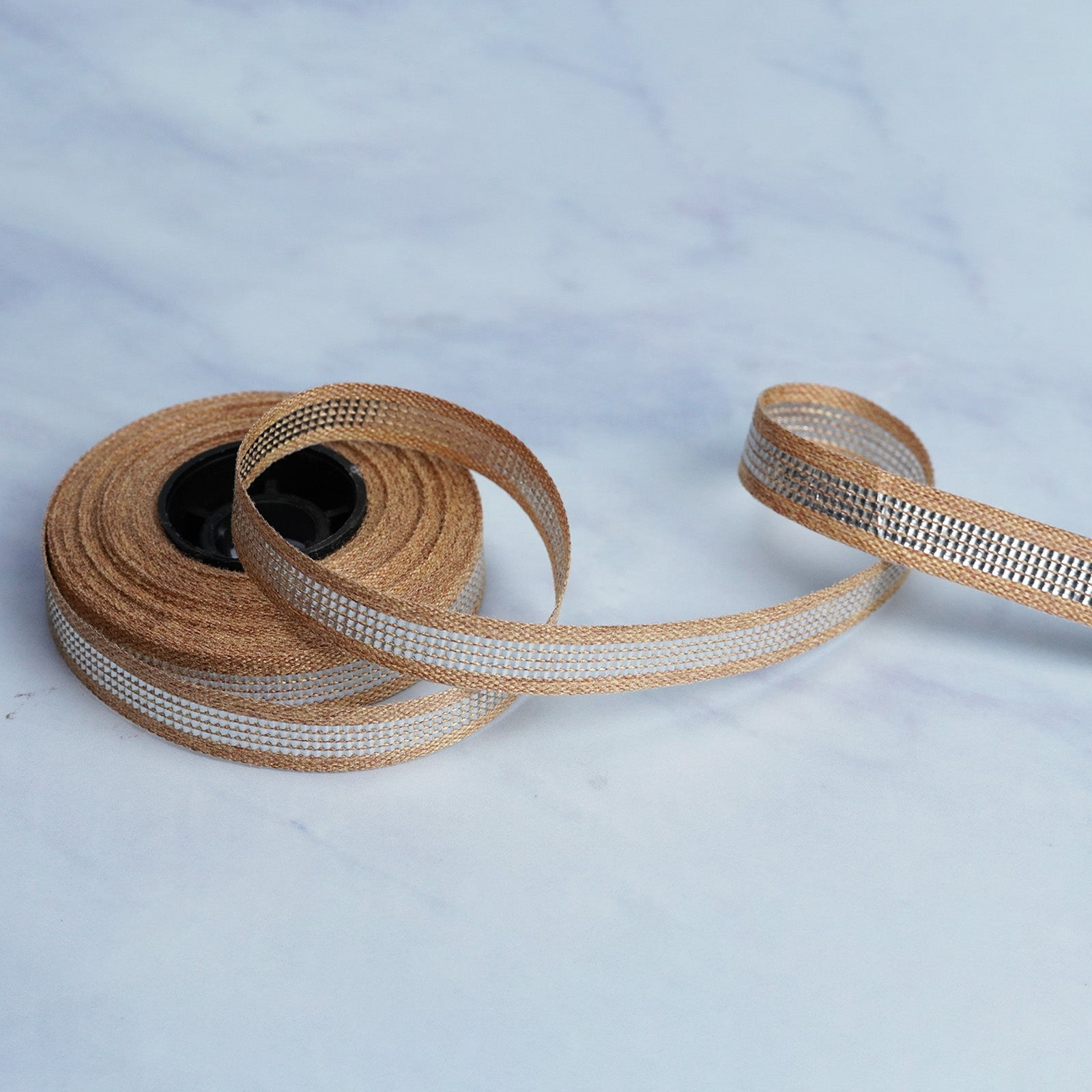 Radiant Beige Mesh Ribbon