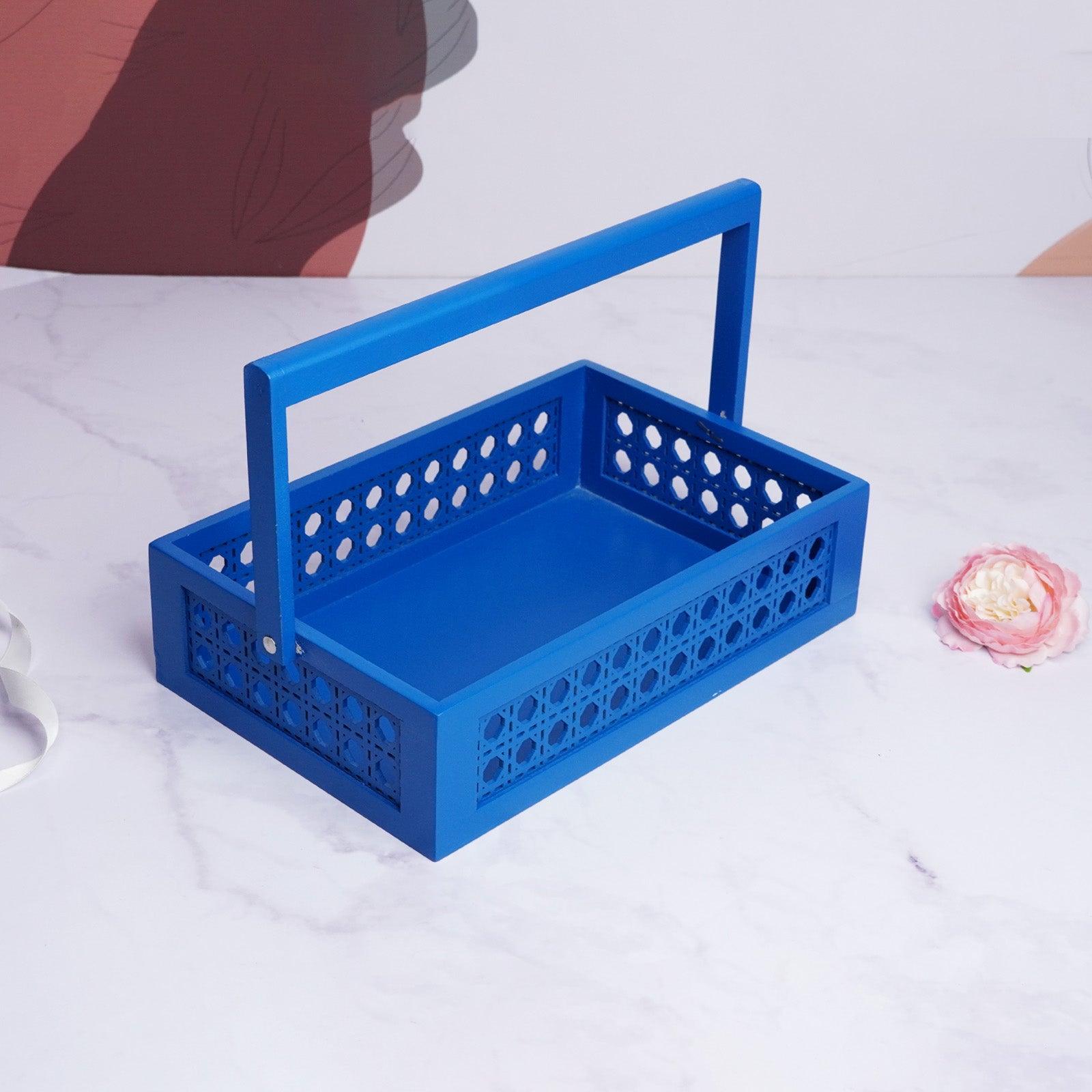 Blue MDF Handle Gift Tray