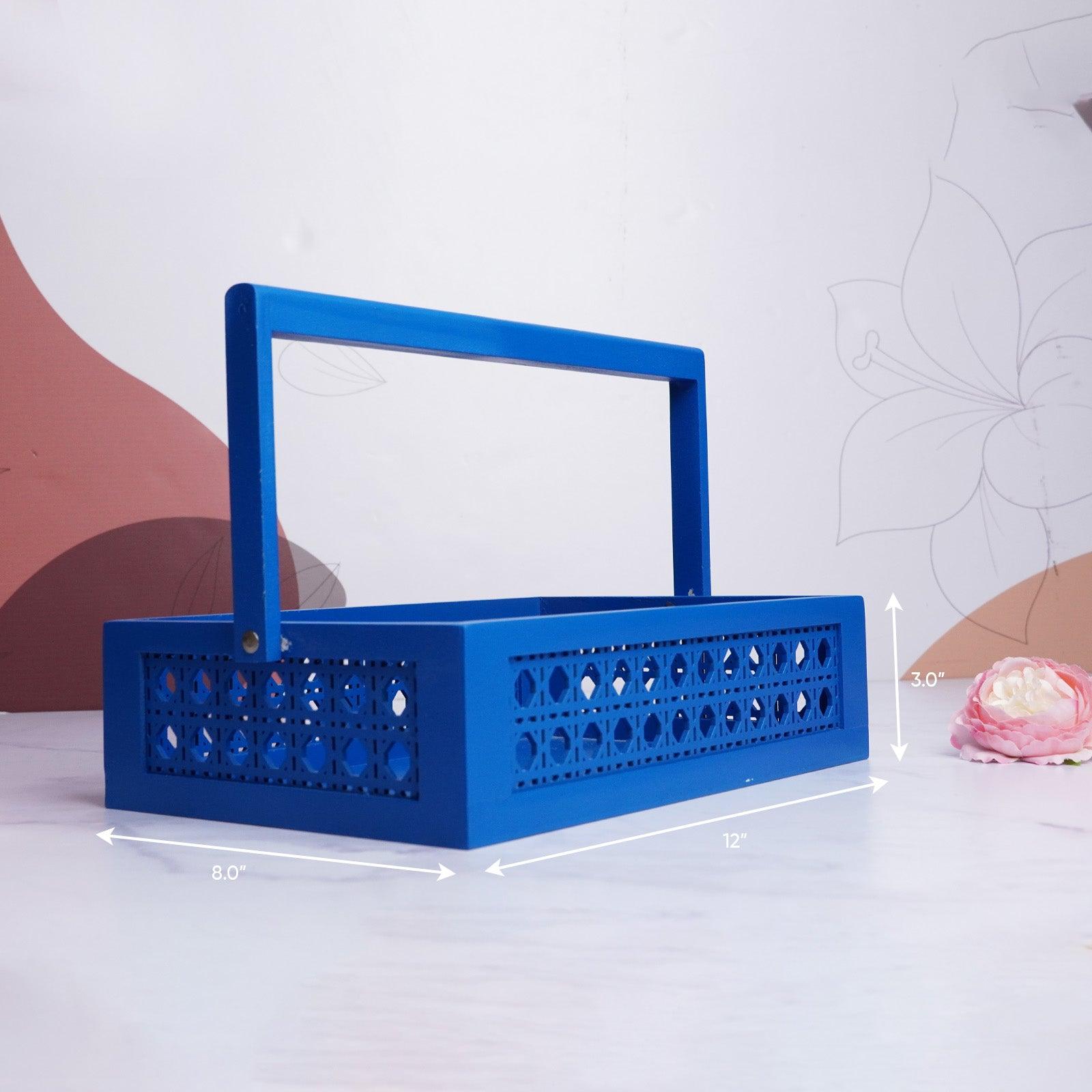 Blue MDF Handle Gift Tray