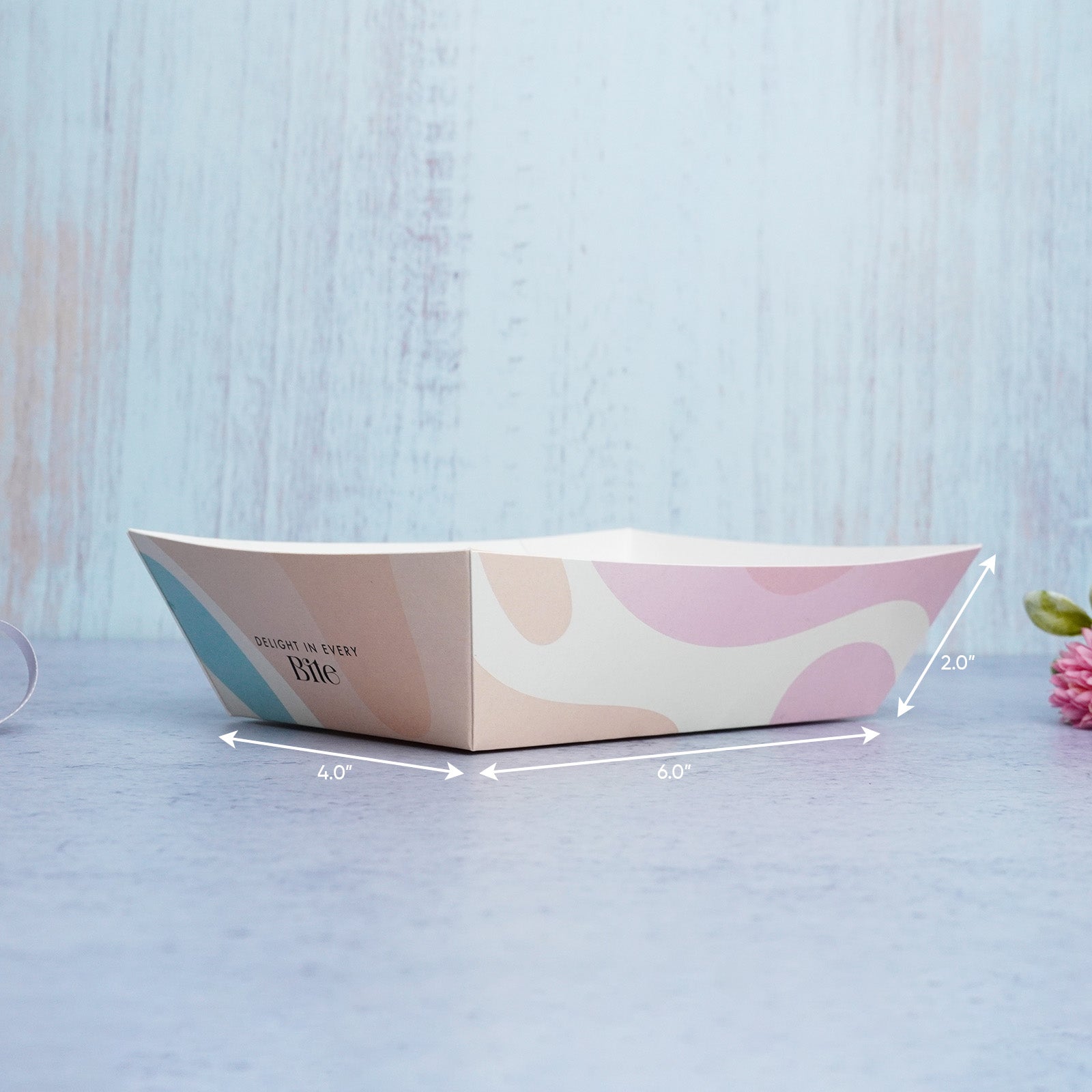 Elegant Pastel Abstract Boat Tray