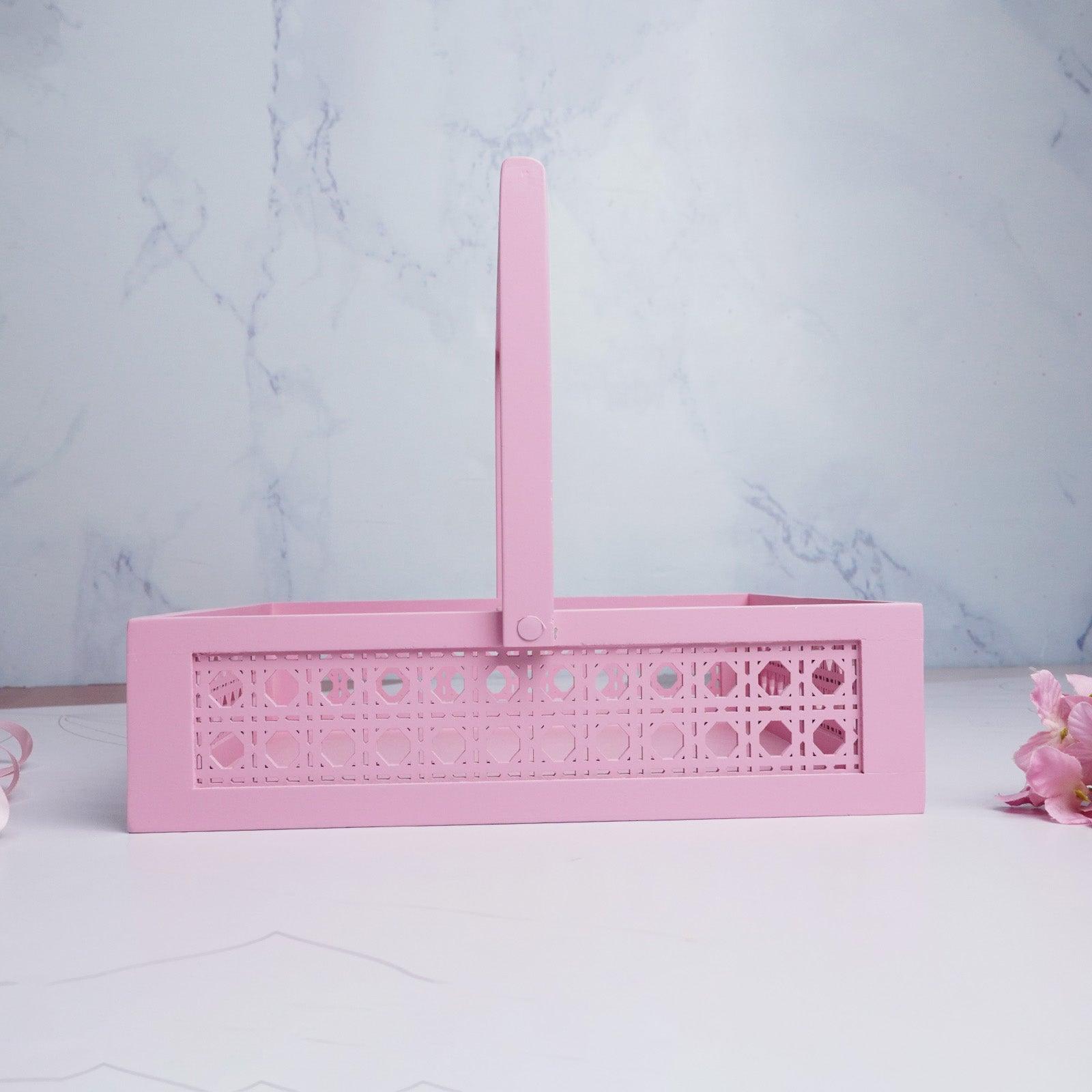 Pink MDF Handle Gift Tray