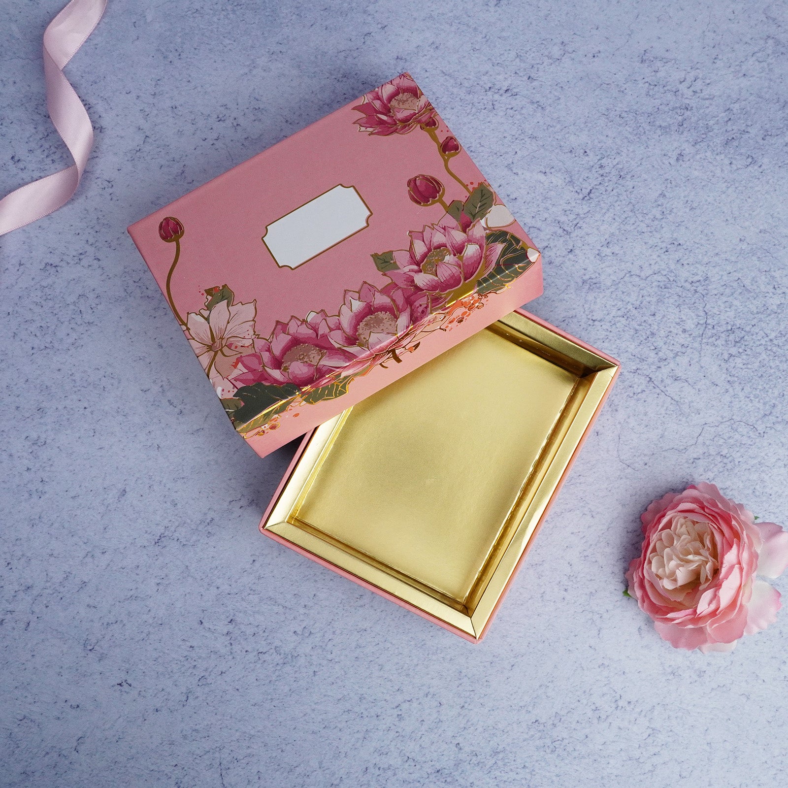 Pink Floral Quarter Sweet Box