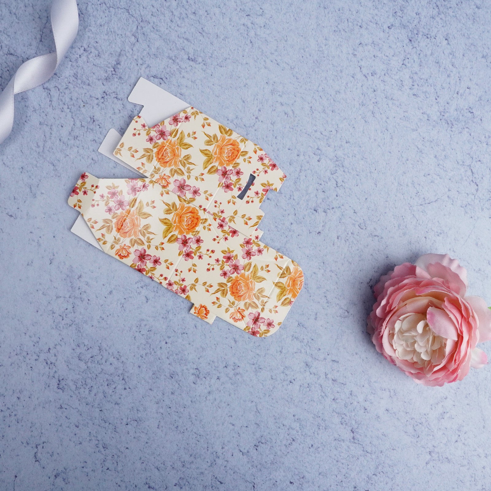 Floral Orange Small Chocolate Gift Box