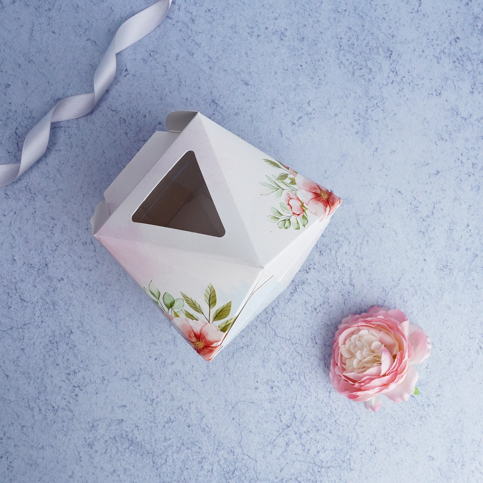 Floral Polygonal Cookies Box